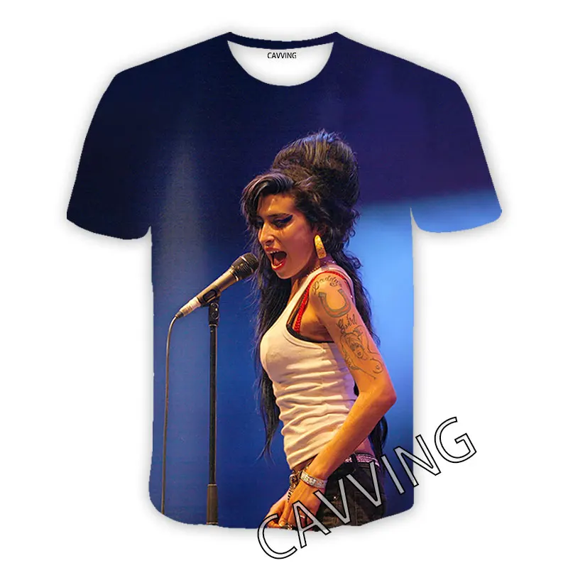 

Повседневные футболки CAVVING с 3D принтом Amy Winehouse, футболки в стиле хип-хоп, Стильные топы в стиле Харадзюку, одежда для мужчин и женщин H01