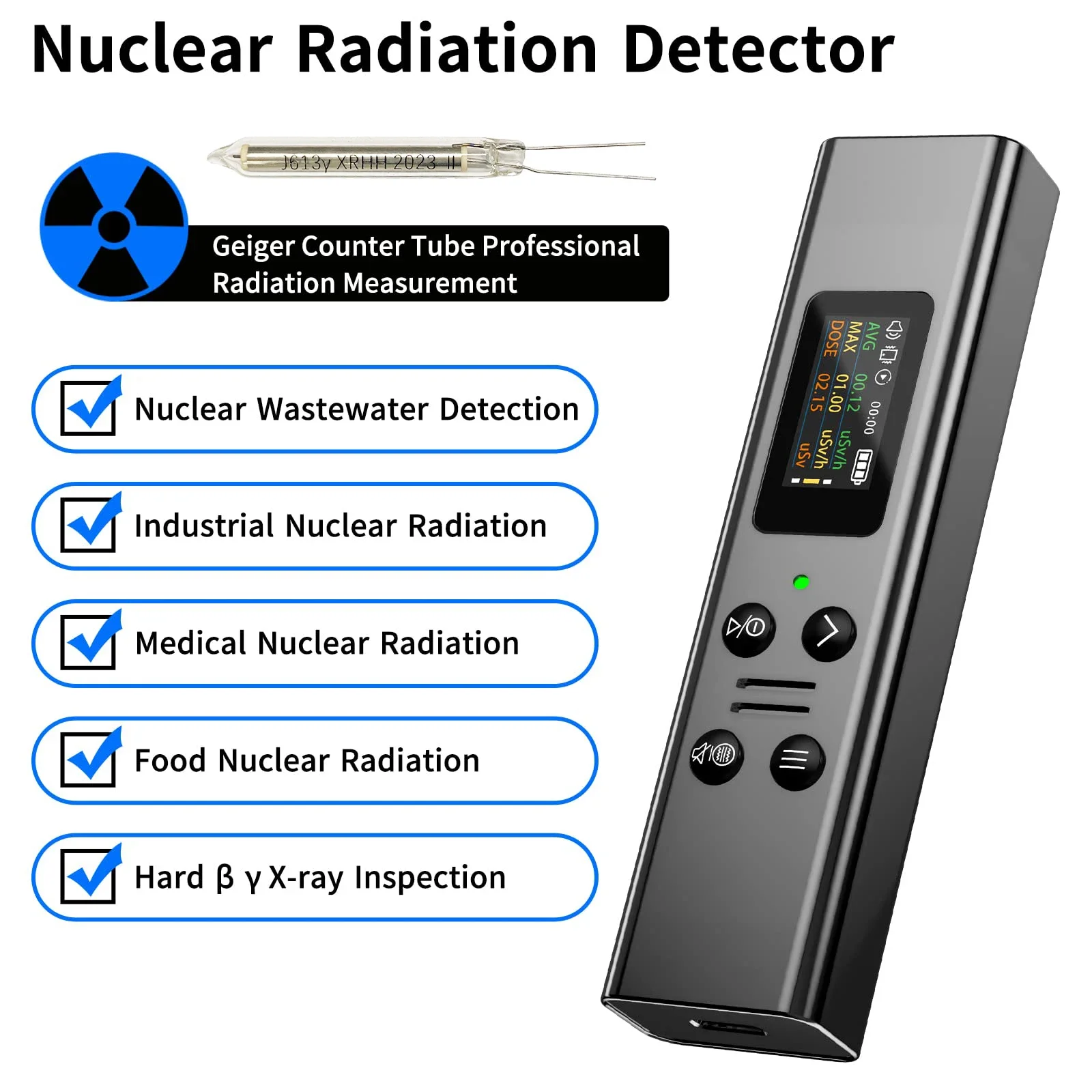 Geiger Counter Nuclear Radiation Detector X ray Beta Tester - Temu United  Arab Emirates