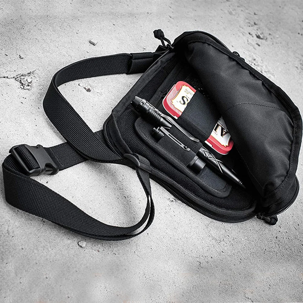 VULPO Tactical Hook Fasteners Pouch Bag Backpack Insert Pouch EDC Storage Mesh Pouch Organizer Panel Key Holder Battery Pouch 6