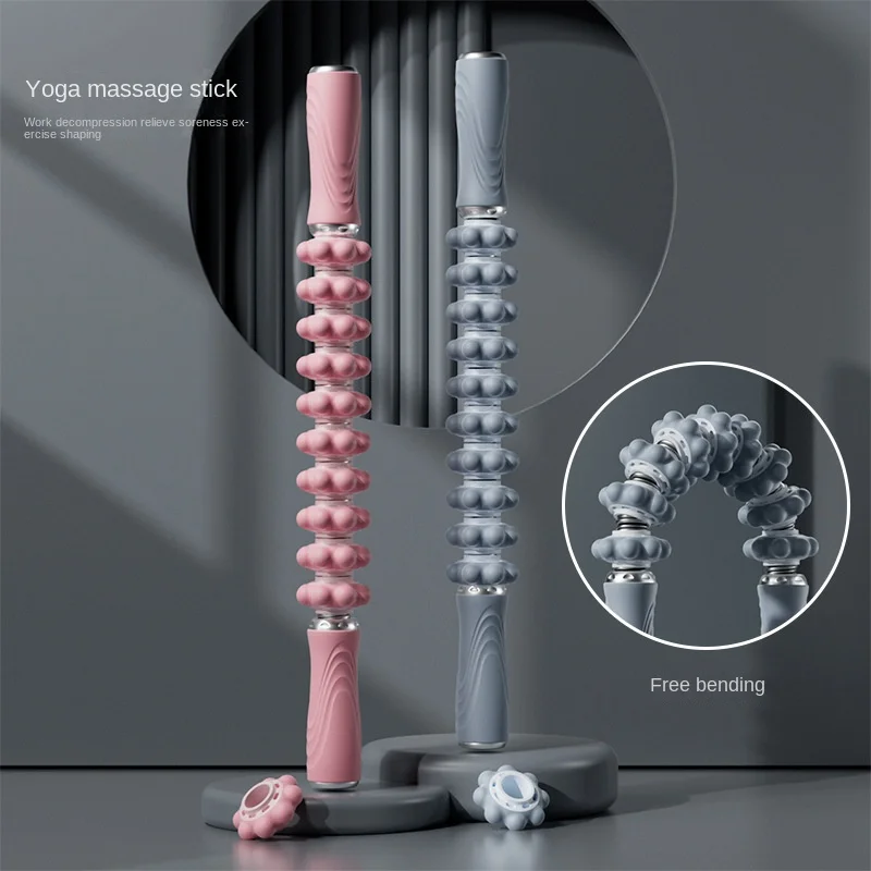 

Body Back Therapy Roller Gear Stick for Lymphatic Drainage Cellulite Rolling Muscle Relaxation Wolf Tooth Bendable Massage Stick