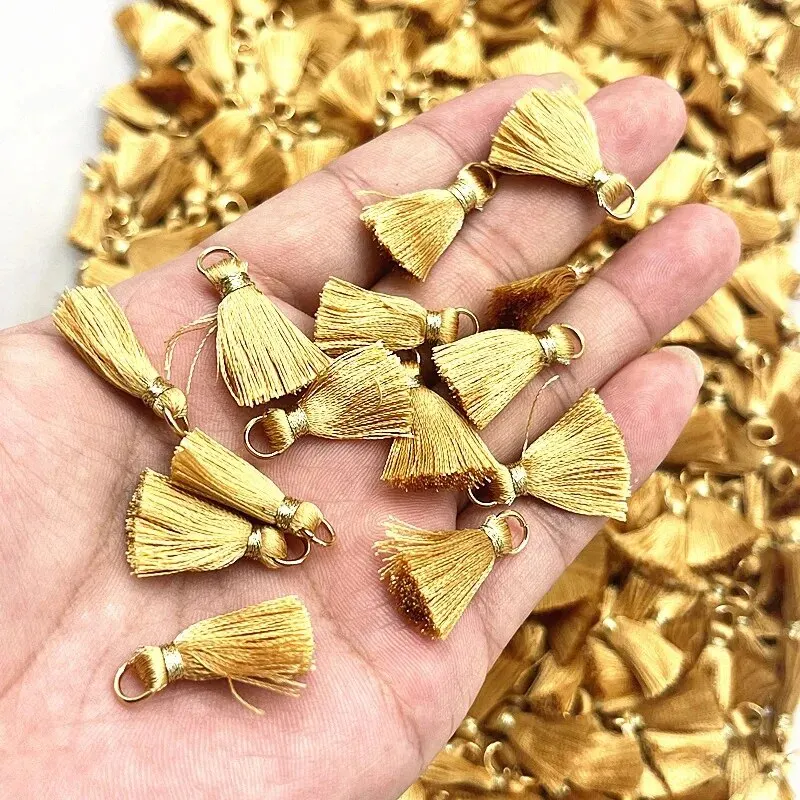 Mini Metal Pendant 10pcs/lot 20mm Hanging Ring Tassel Trim DIY Craft Jewelry Earrings Decor Materials Fringe