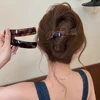8colors Acetate Spring Barrettes Bun Ponytail Holder Hairpins Vintage Strip Shaped Hair Clips Women Girls French Styles Headwear