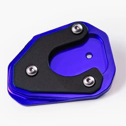 Enhanced Motorcycle Side Stand Extension Pad Bracket (Blue)