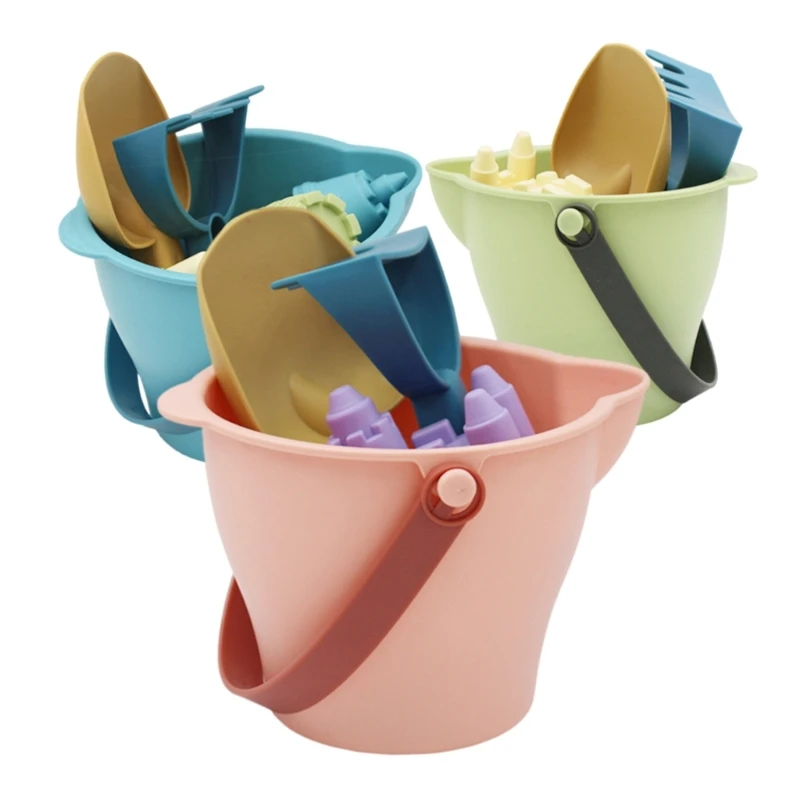 

Kids Seaside Sand Toy Seaside Toy Castles Molds Sand Molds Seaside Bucket Shovel Tool Sandbox Toy for Toddlers Gift