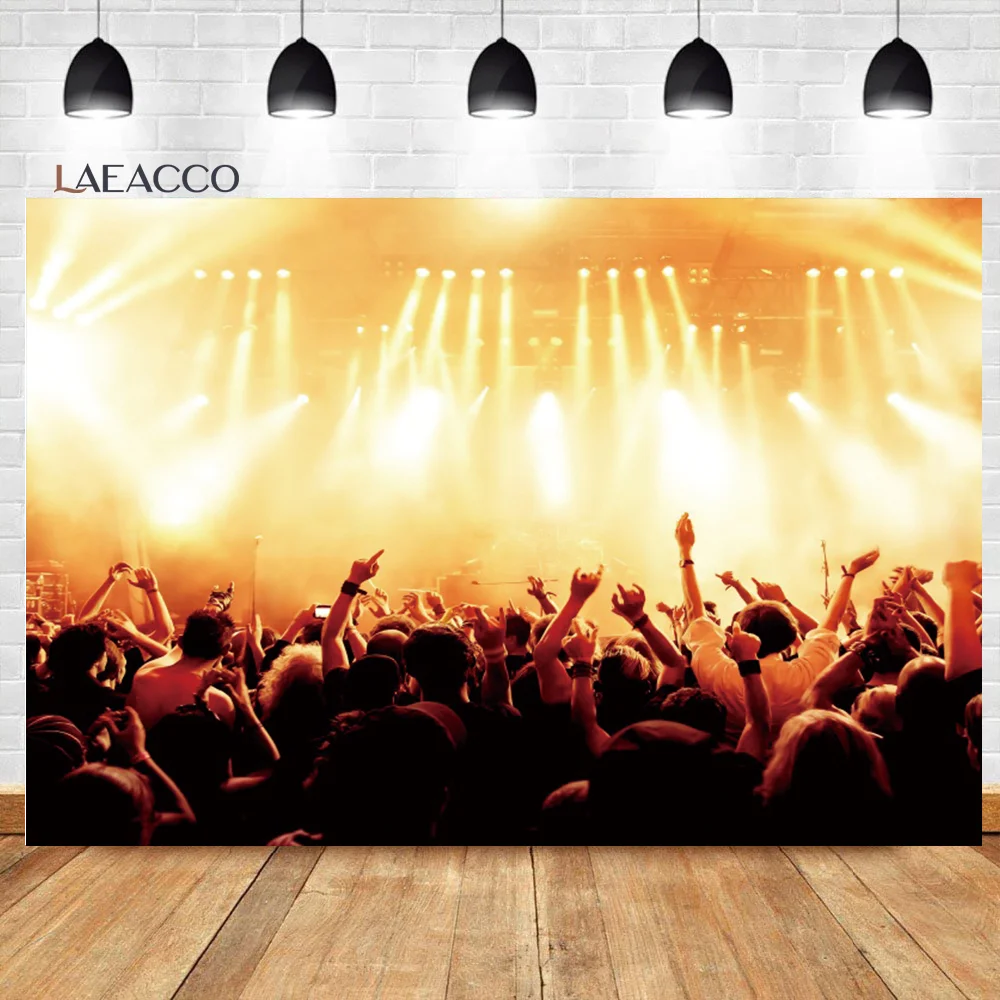 

Laeacco Disco Party Backdrop Back to 80s 90s Let's Crazy Dark Dance Music Prom Birthday Decor Portrait Photography Background