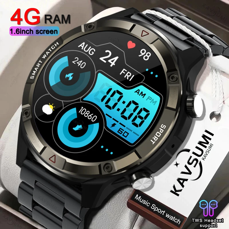 

2023 New 400*400 Screen Smart Watch Men Always Display The Time Bluetooth Call Local Music Men Smartwatch For Huawei Xiaomi +Box