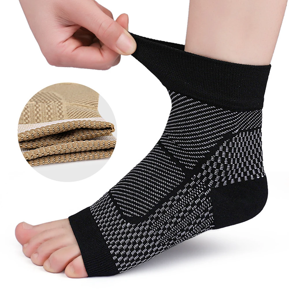 2Pcs Plantar Fasciitis Socks Ankle Brace Compression Support Sleeves & Arch Support Foot Compression Sleeves Achilles Tendoniti