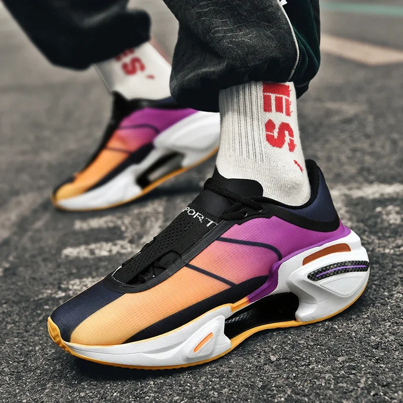 Outdoor Racing Shoes Men Retro Trendy Slow Running Sports Shoes Training Sneakers