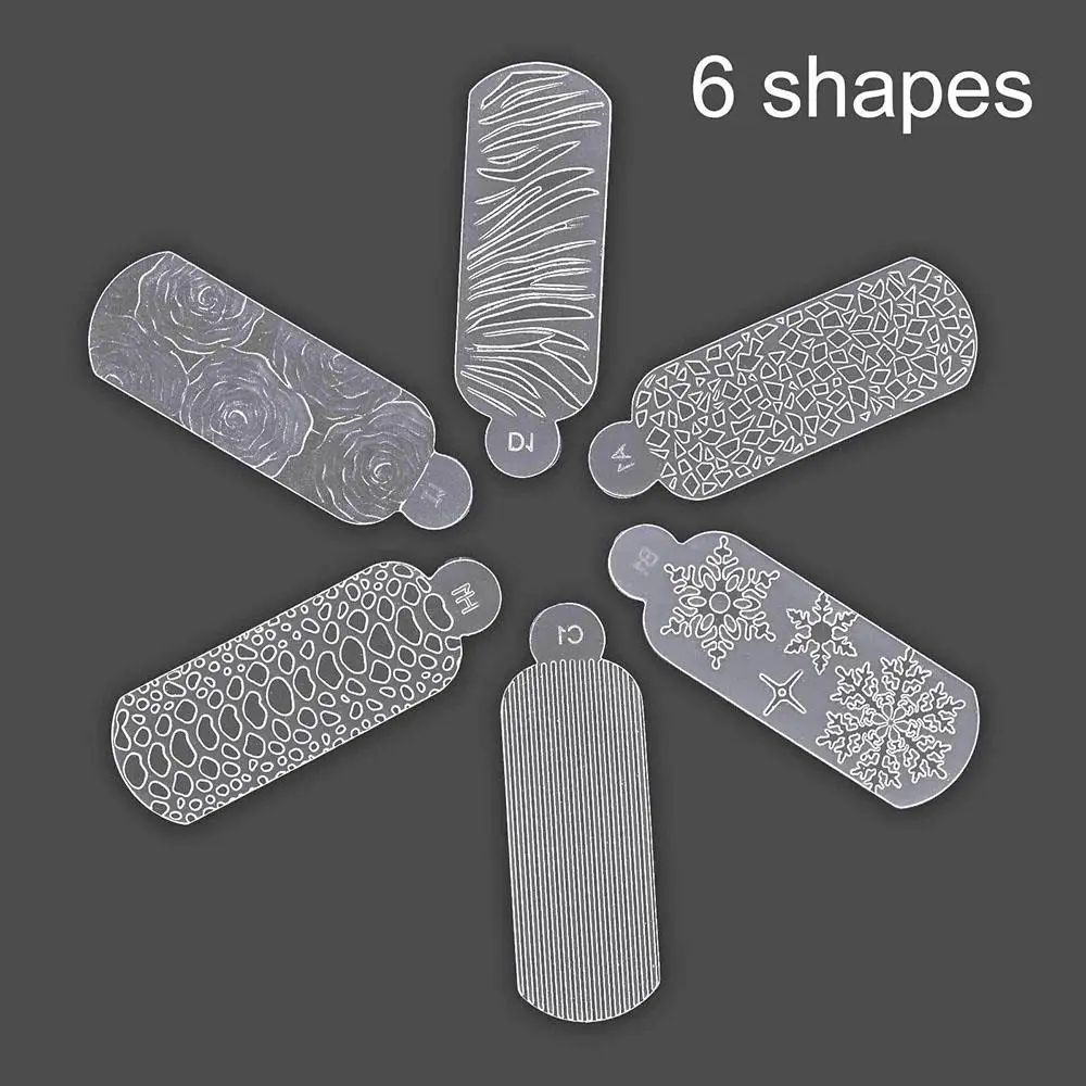 3D 실리콘 네일 폼 재사용 가능한 프렌치 네일 실리콘 몰드 빠른 조형용 폴리 네일 젤 폼 24개/팩 부드러운 실리콘 패드