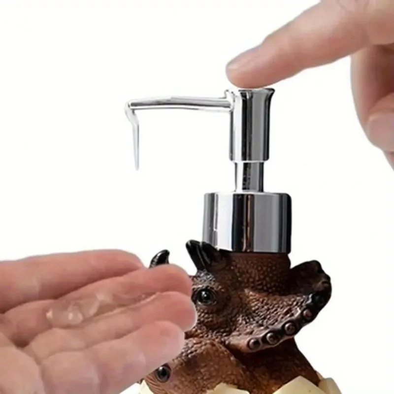 560ml Lotion Dispenser Large Capacity Cute Dinosaur Refillable Empty Bottle Hand Cleanser Shampoo Container Bathroom Supplies