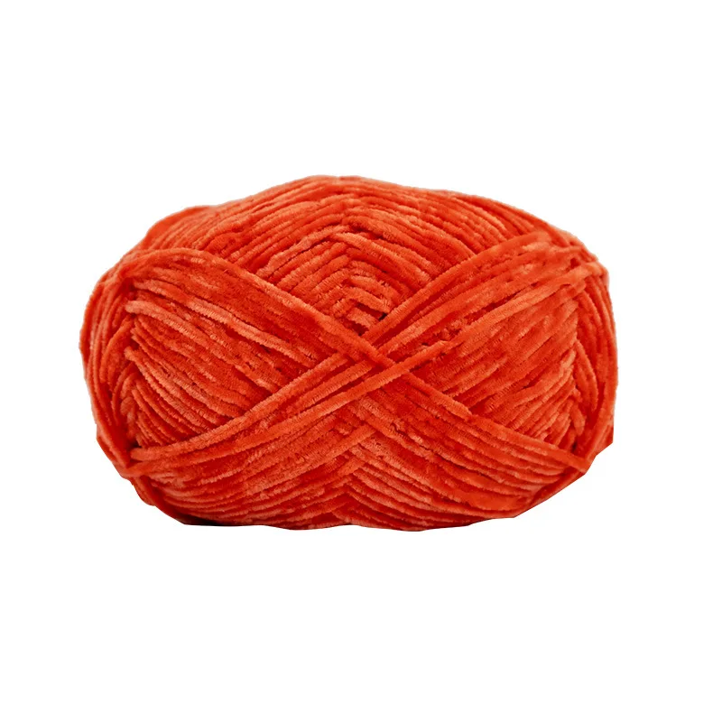1Pc 40g Chenille Yarn for knitting Thin Velvet Crochet yarn Hand knit thread for sweater blanket scarf Crochet Dolls Shoes lines 5