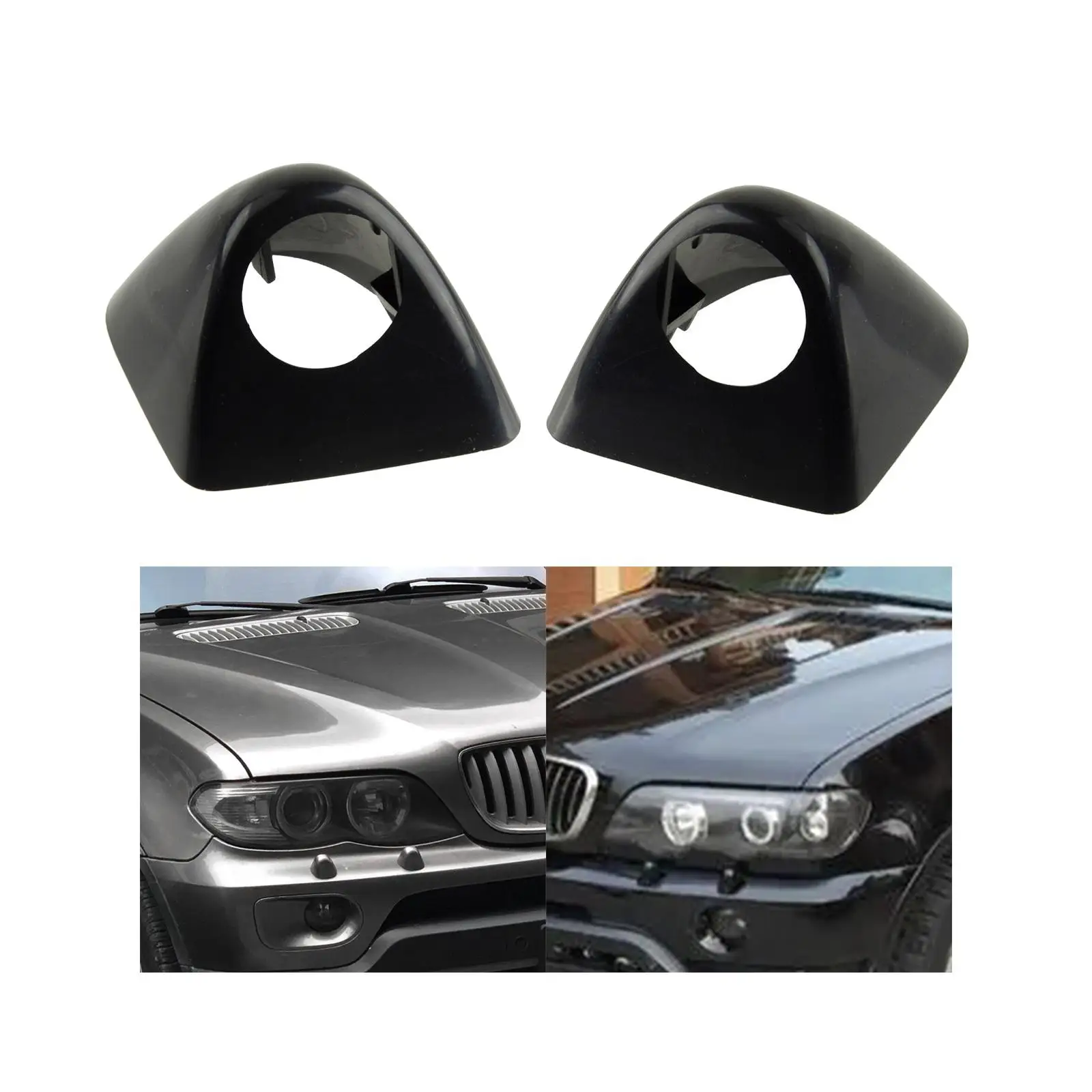 교체용 헤드라이트 와셔 커버, 내구성 교체, BMW E53 x5 액세서리, 블랙, 쉽게 설치, 좋은 성능