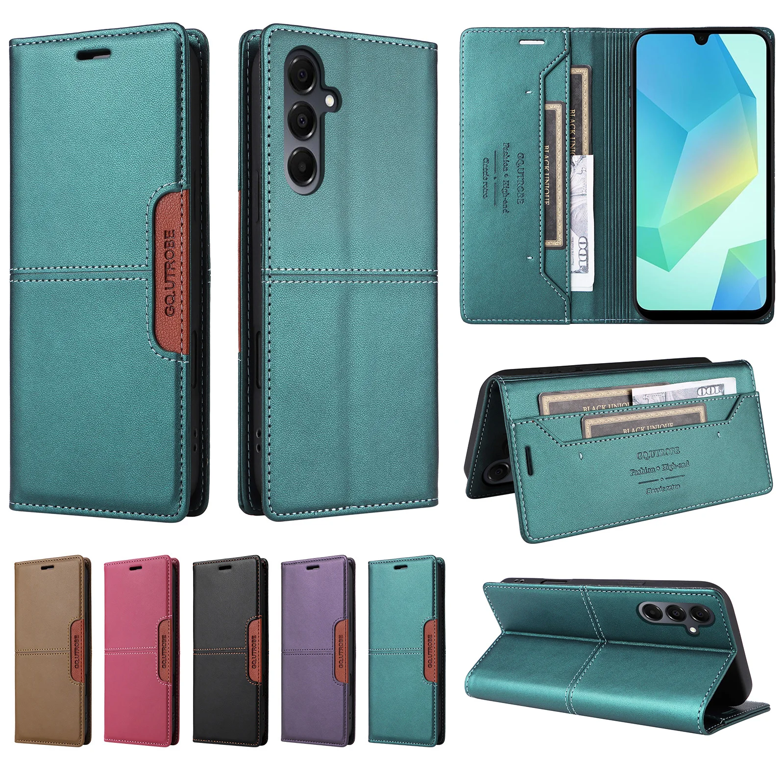Premium Flip Leather Magnetic Wallet Case
