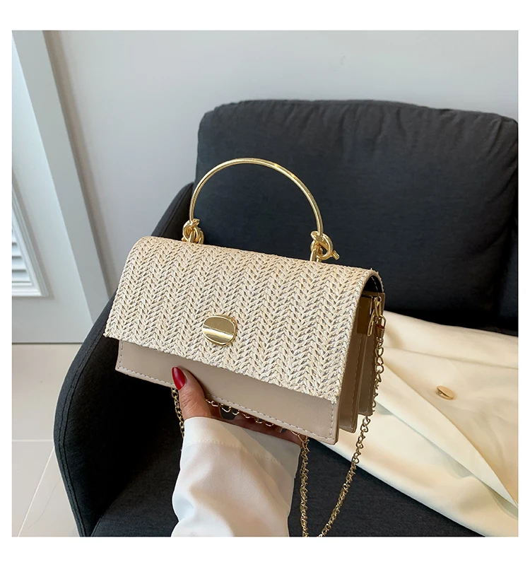Fashion Pu Hasp Ladies Top-Handle Bags Braid Design 2024 New Brand Shoulder Bags for Women Free Shipping Bolsas Femininas