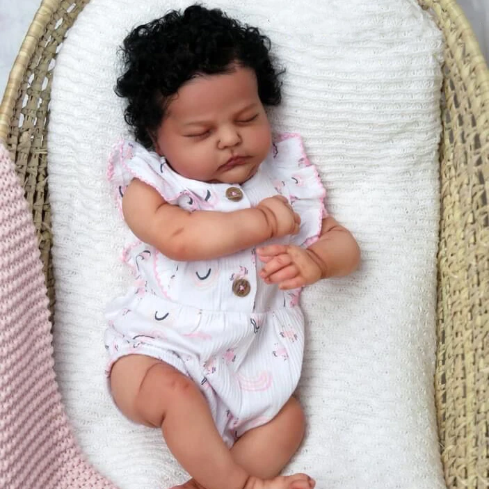 Npk 20inch Tessa Dark Brown Skin Reborn Baby Doll Lifelike Real Baby