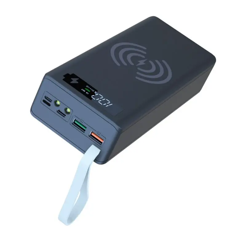 ABIJ-USB 16X18650 배터리 뱅크 케이스 스마트폰 충전용 LED 조명 탈착식 배터리 충전 보관함