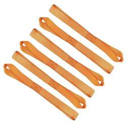 Heavy - Duty Soft Loop Tie Down Straps, 6 - Pack - 15.9 Inch Length for Secure Cargo and Equipment Transport (Orange)