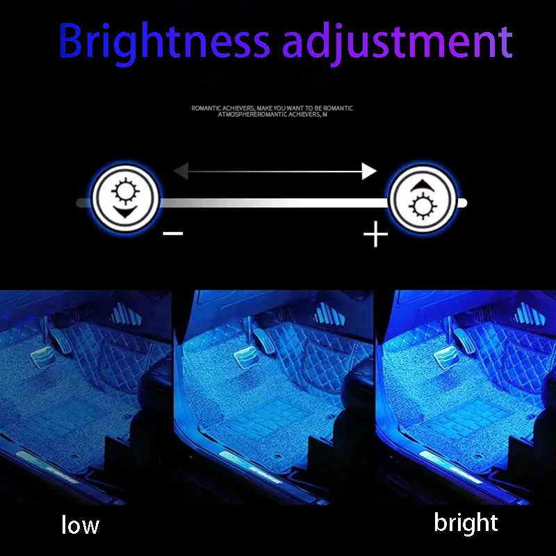 LED 자동차 인테리어 앰비언트 풋 스트립 라이트, 원격 음악 제어, 자동 RGB 장식 램프, 베이징 아틀라스 BJ30, 40, 60, 80, 90, 5V