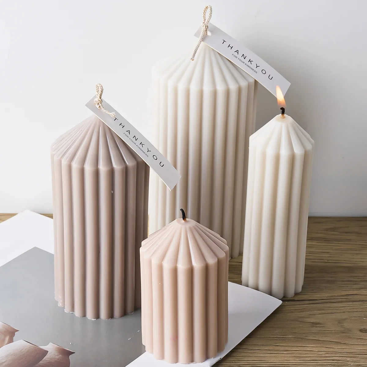 ببساطة نمط شمعة أسطوانية قالب من السيليكون DIY بها بنفسك رائحة الشموع الصابون صنع الراتنج قالب ثلاثية الأبعاد الجص الحرفية لوازم ديكور المنزل