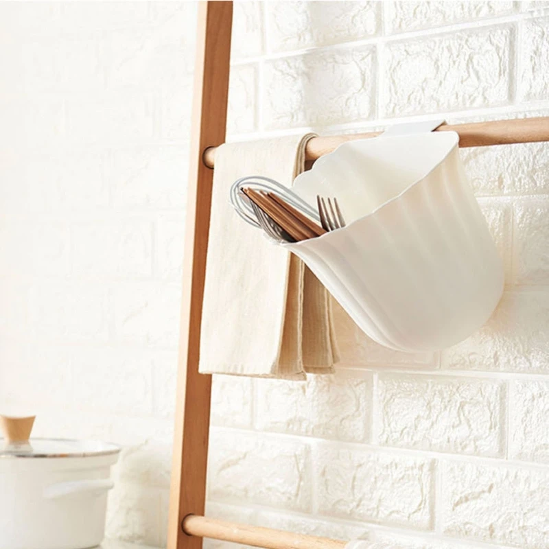 Over The Cabinet Kitchen Trash Can Flower Shape Cabinet Door Hanging Dustbin Creative Hanging Trash Can