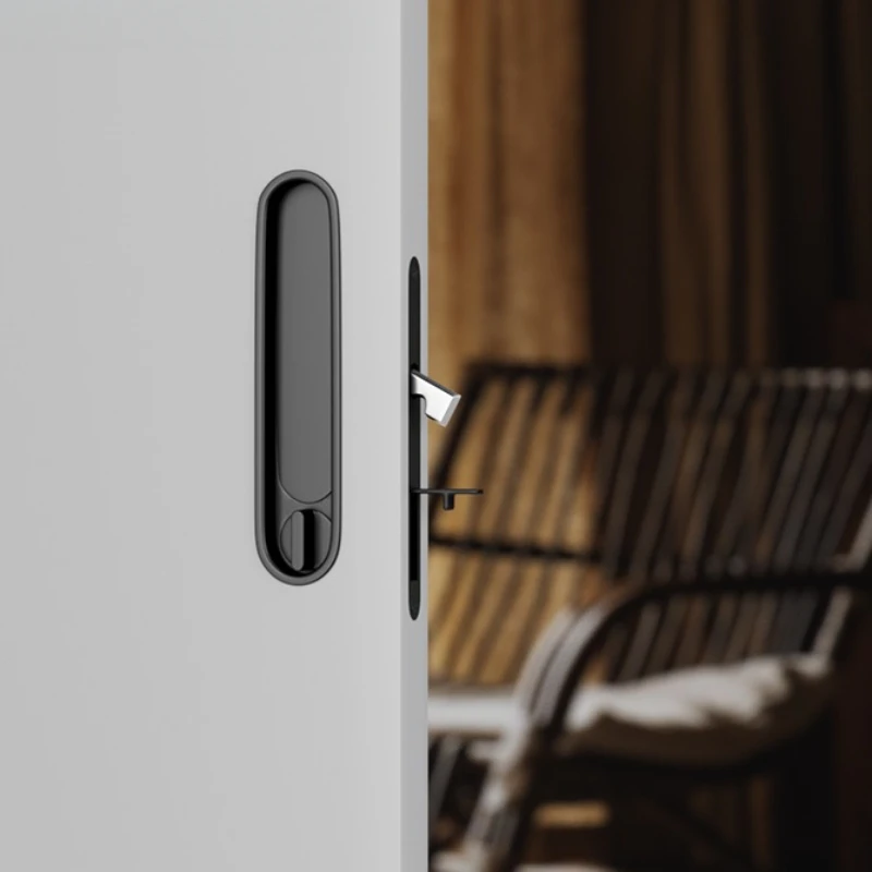 Latest Pocket Door Sliding Door Lock Room Sliding Doors for Interior Locks Fittings Bathroom Slide Hardware Invisible Entry Hook