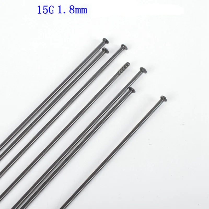 

10piece 15G 1.8mm Bike Spokes Round / J Bent Spoke for MTB and Road Bike Bicycle Wheel Spokes Stainless Steel No Nipple Spoke