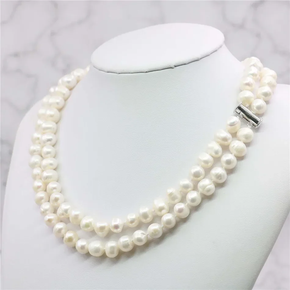 Akoya Pearl Necklace Jewelry - 2 8-9mm White Pearl - Aliexpress