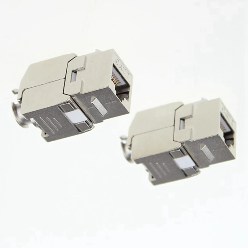 Keystone Rede Jack Conector Adaptador Módulo de Liga de Zinco Ftp Blindado Cat7 Cat6a 24 Pcs Rj45 - Imagem 5