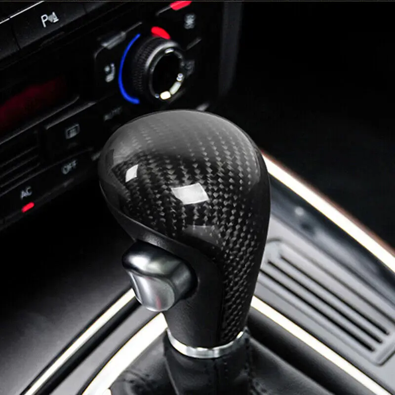 

Carbon Fiber Gear Shift Knob Trim Cover Trim For Audi A6L Q5 A5 A4L Q7 Car Styling Modified
