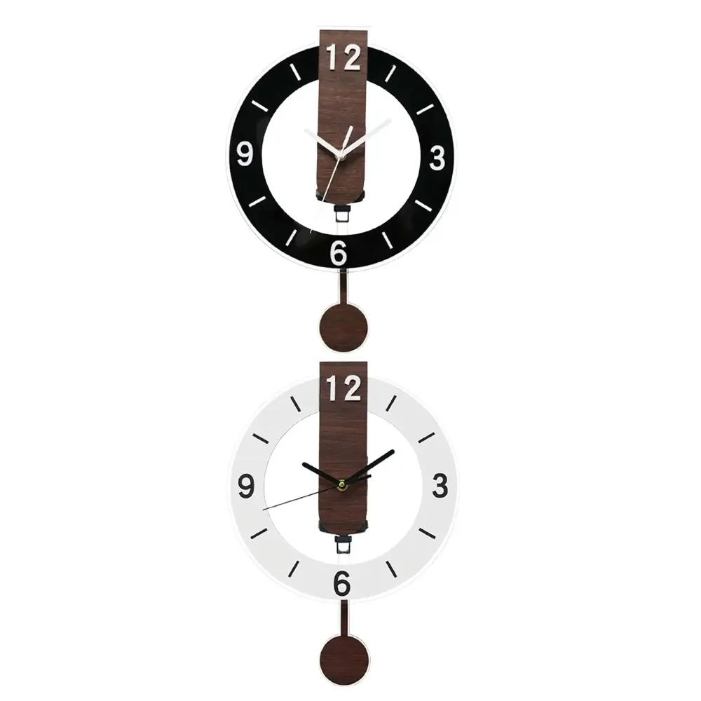Creative Minimalist Hanging Wall Clock – Silent Vintage Acrylic Scale Design 5