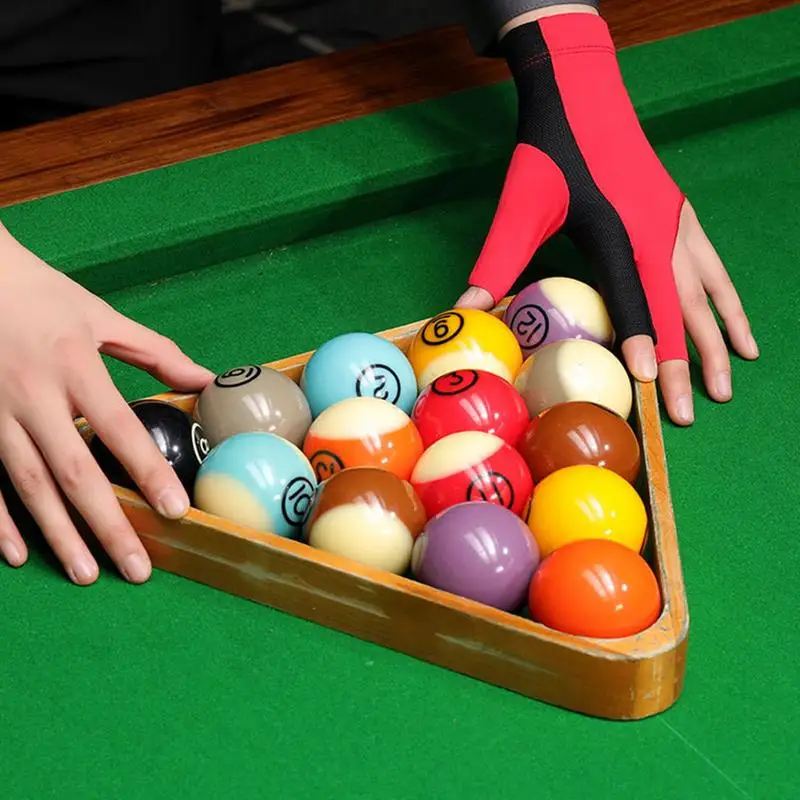 Pool Cue Glove 3-Finger Billiard Non-Slip Breathable Single Gloves Elastic Billiard Cue Quick Dry Professional Glove Accessories