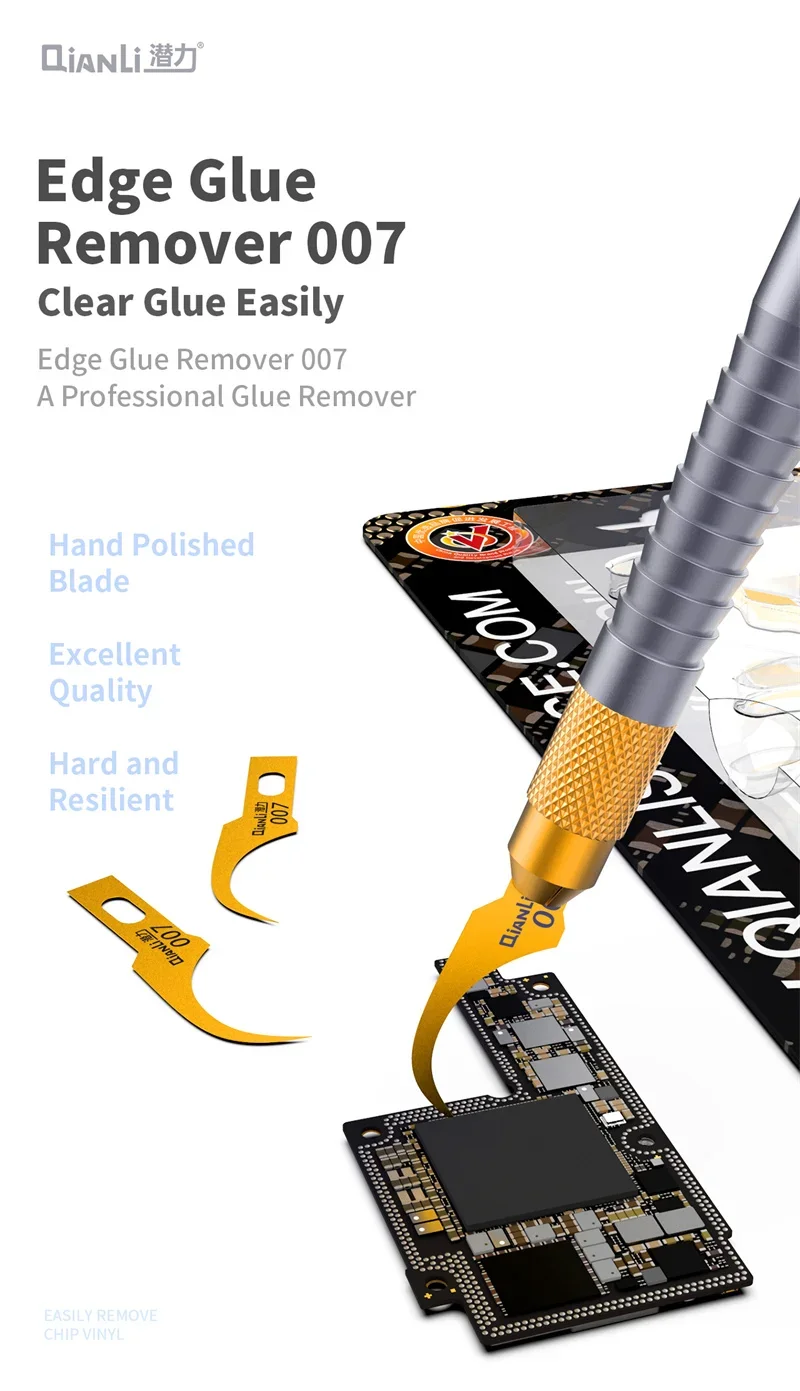 QIANLI CPU IC Glue Removal Knife Handle for Mobile Phone Repair Motherboard NAND CPU Cleaning Prying Tool 007 008 009 011 012