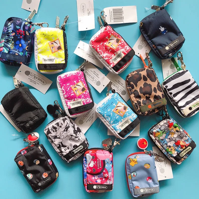 

New Lesportsac Anime Mini Cartoon Cute Print Multi Functional Color Car Key Holder Coin Zero Wallet Holiday Birthday Gift