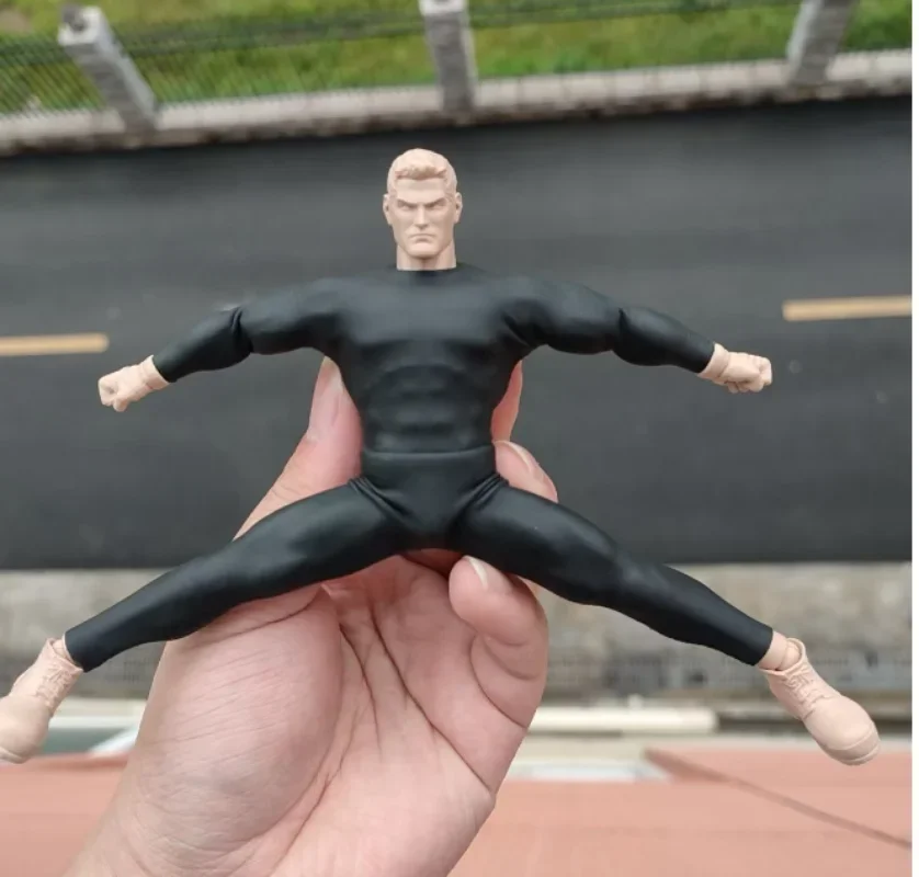 1/12 Scale Black Tight Fitting Suit Set（Top & Pants） Model for 6'' GWtoys