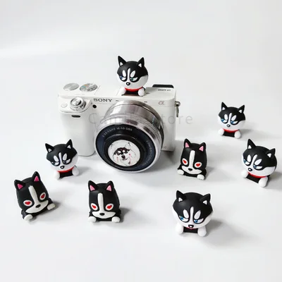 Nuovo 3D Cartoon Pet Dog Huskie Lovers Slr Camera Torcia Hot Shoe Hotshoe Cover Per Canon Nikon Fuji Samsung Leica Sony Olimpiadi Pu