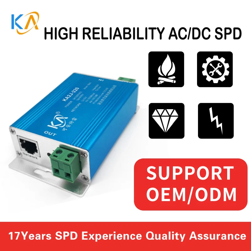 Ka2J-220 Blue Power Grid Protezione Contro Le Sovratensioni Due In Uno 220V/24V/12V Scaricatore Di Monitoraggio