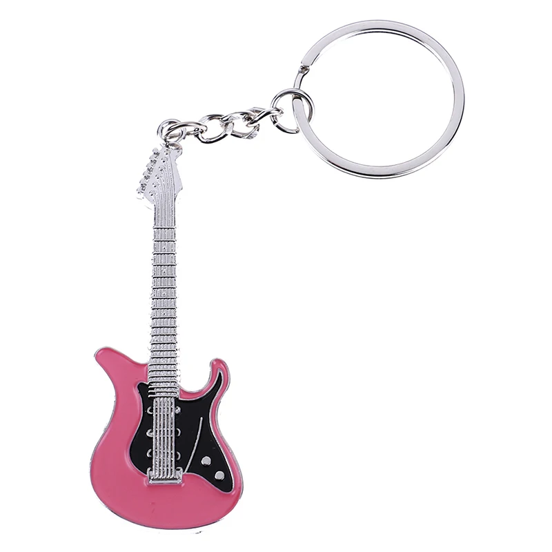 Portachiavi A Forma Di Chitarra In Acciaio Inossidabile - Ciondolo Per Musicisti - Regalo Uomo - 6,6 Cm