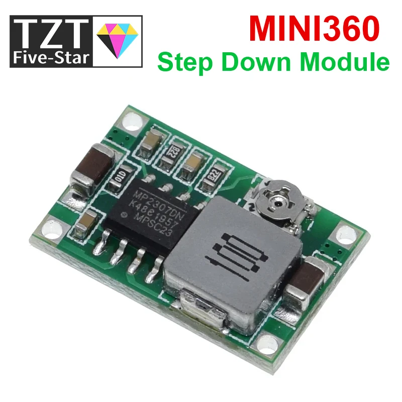 Модуль самолета TZT 1/5/10 шт., Mini 360 понижающий преобразователь постоянного тока, понижающий модуль 4,75 в-23 в до 1 В-17 в LM2596 2A 17x11x3.8мм