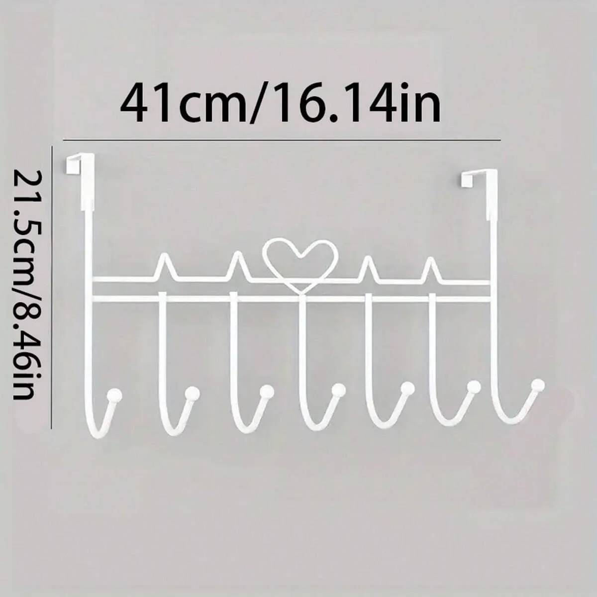 Storage Hook Door Hook Heart-Shaped Door Behind Hook Storage Wall Hanging Clothes Hanger Hook Punch-free Hanger Bedroom Organizer Storage Accessories