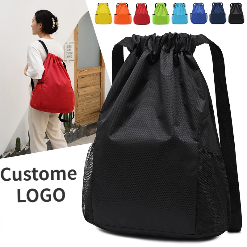 

Customized LOGO Drawstring Bag Backpack Men and Women New Large-capacity Drawstring Fitness Sports Basketball Bags