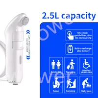 เครื่องฉีดชำระแบบพกพา 1600mAh พร้อมแรงดันน้ำ 2 ระดับ กันน้ำระดับ IPX6 ชาร์จซ้ำได้ เหมาะสำหรับการตั้งแคมป์และการเดินทาง 3