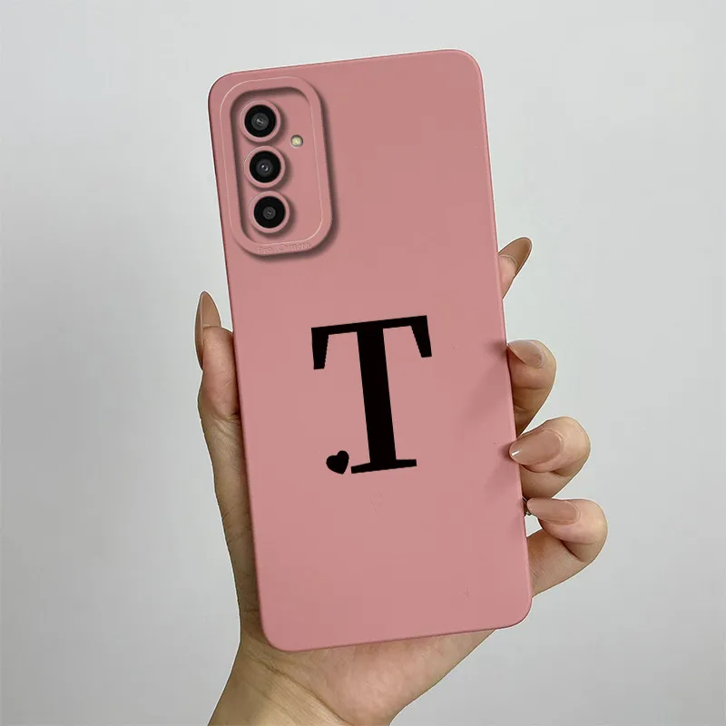 Cute Initial Letters Full Protection Shockproof Soft Silicone Phone Case
