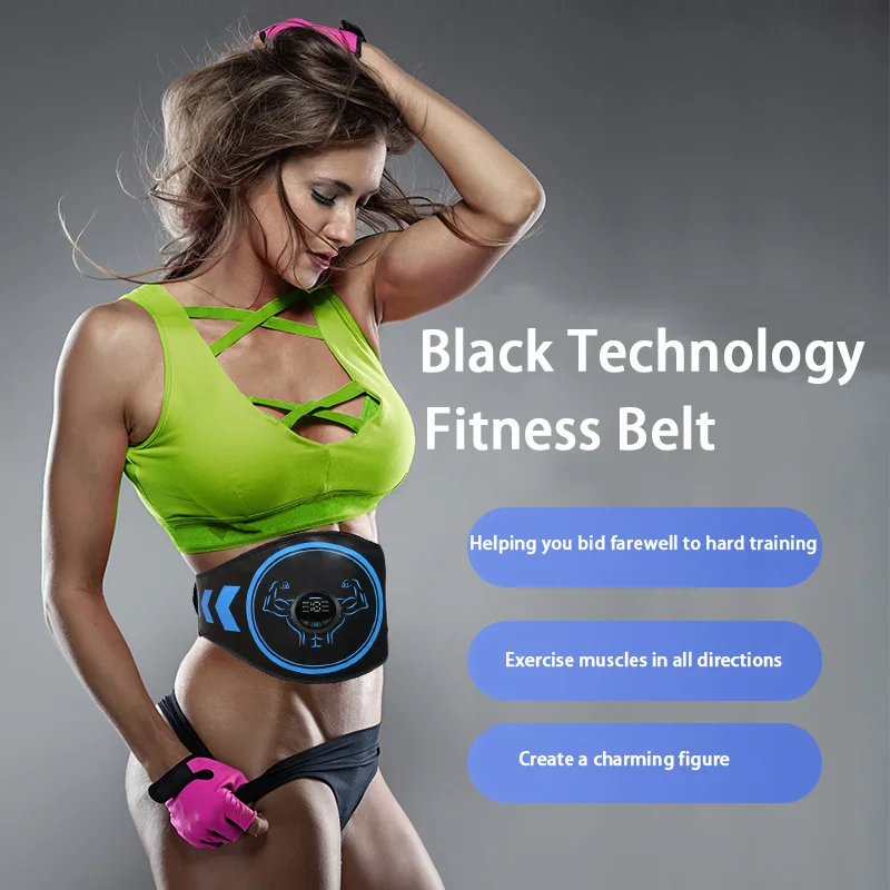 EMS Electrical Muscle Stimulation Electric Muscle Toner Abdominal Toning Belt Portable Fitness Ab Trainer Body Shaping Workout