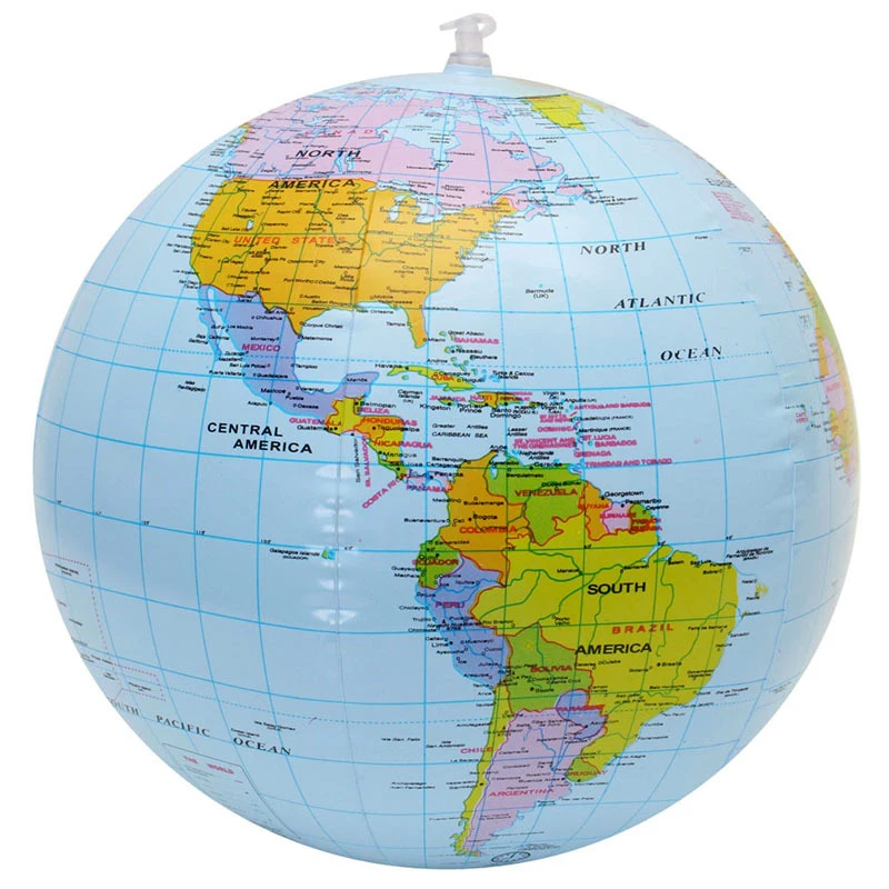 30Cm Gonfiabile Blow Up World Globe Earth Map Ball Educational Planet Earth Ball Ocean Kid Learning Geografia Toy Home Globe