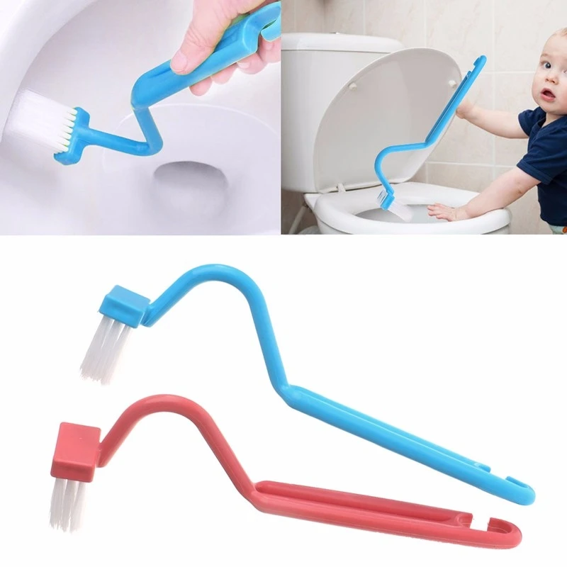 

Portable Clean Brush Toilet Brush Scrubber V Shape Cleaner Bent Handle F0T4