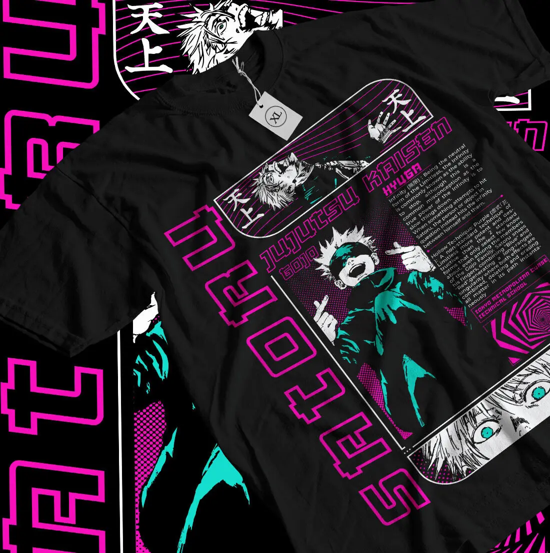 

Gojo Satoru T-Shirt Jujutsu Kaisen Horror Funny JSK Yuji Gift Shirt All Size