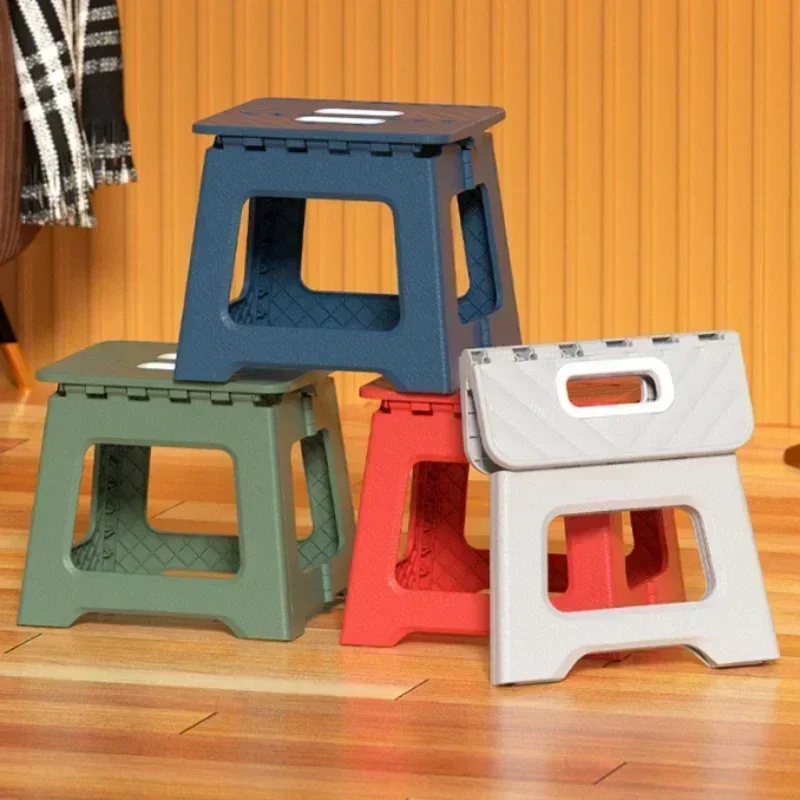 2024 New Adult Children Portable Folding Stool Thickened Plastic Saddle Chair For Outdoor Camping And Fishing 4