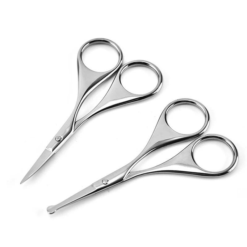 Facial Hair Small Grooming Scissors For Men Women Eyebrow Nose Hair Mustache Beard Eyelashes Ear Trimming Kit
