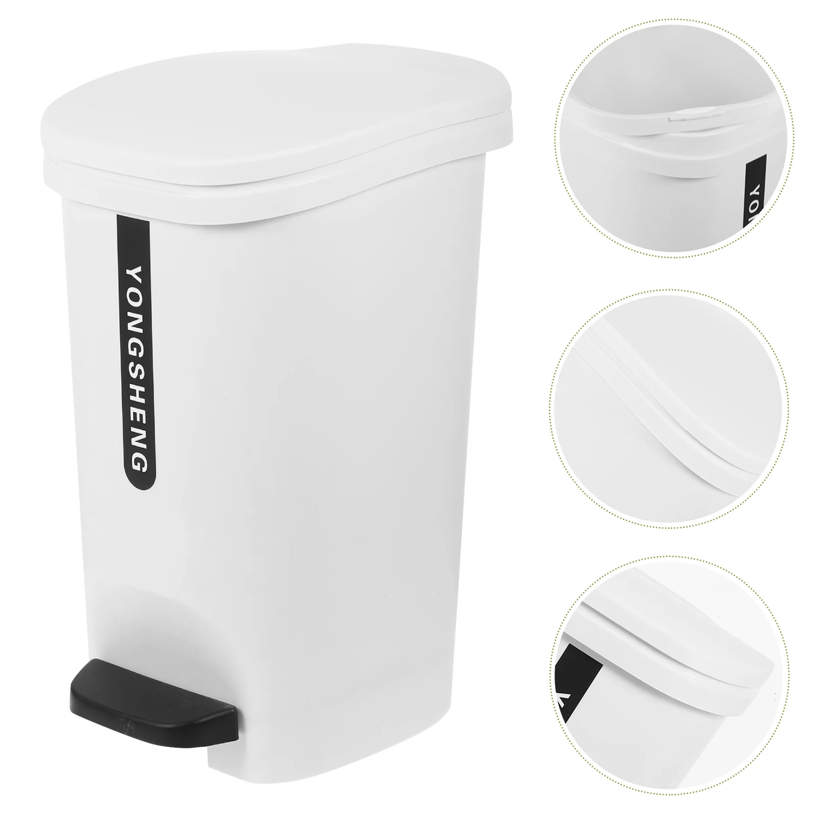 

Step Trash Can 2.6 Gallon Small Trash Can Lid Kitchen Garbage Can Kitchen Trash Can Car Garbage Can Bathroom Trash Can Lid Foot