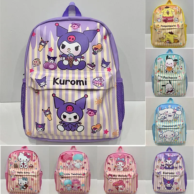

Cute Sanrio My Melody Kuromi Cinnamoroll Student Bag Backpack Lightweight Tarp Backpacks School Bags for Kids Christmas Gift